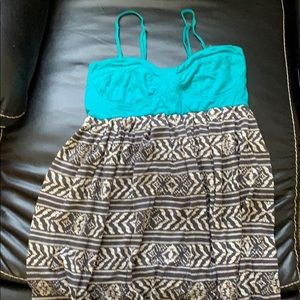 Teal and Aztec print tunic/ dress!! 👗